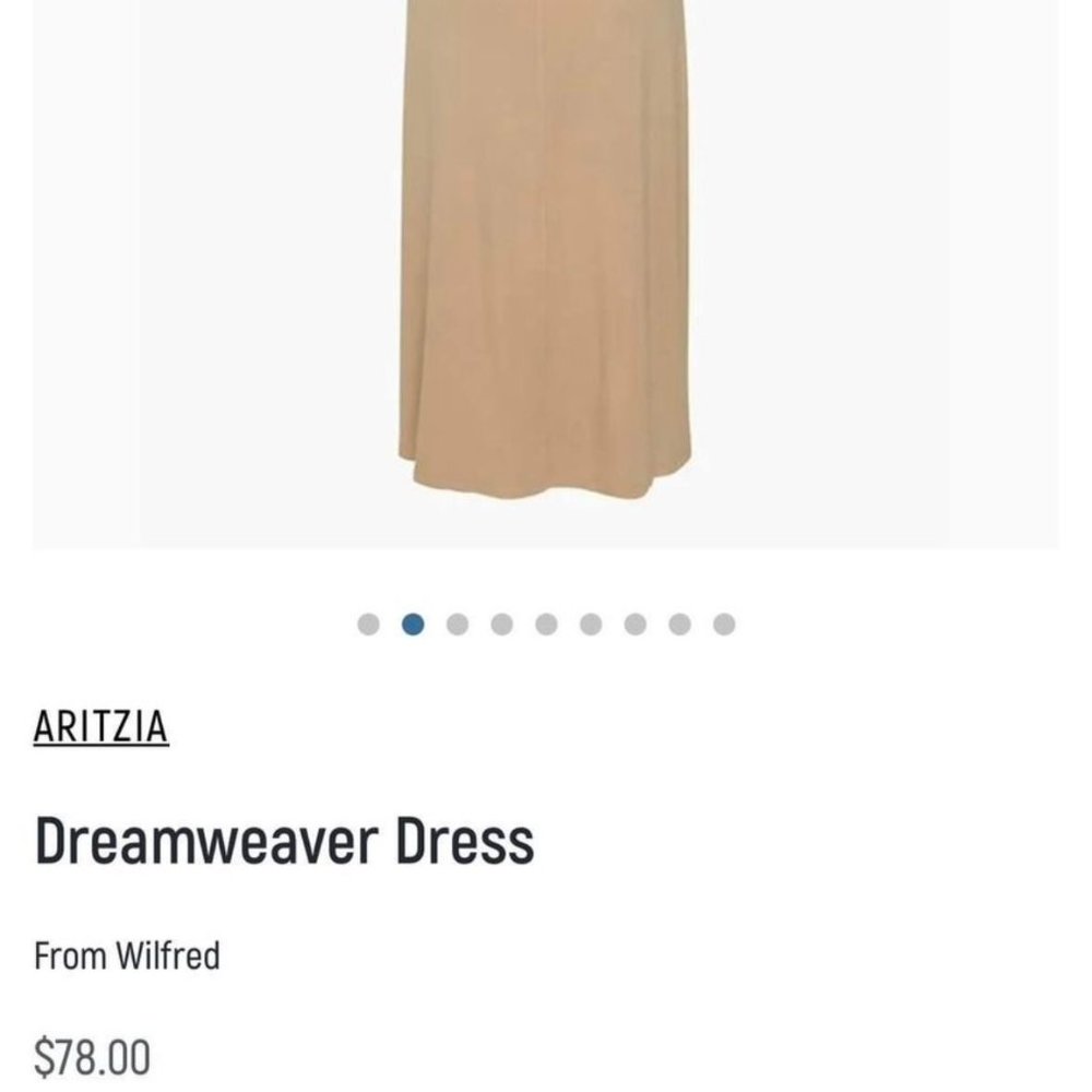 Aritzia Dreamweaver Dress (Brand New with tag - Size Small - Gold Camel) - Picture 3 of 3